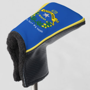 Aangepaste Jouw tekst Nevada staatsvlag op een Golfheadcover
