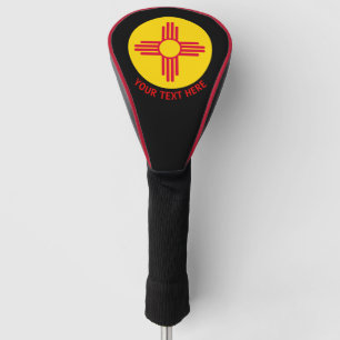 Aangepaste Jouw tekst New Mexico State Flag op een Golfheadcover