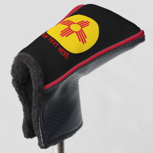 Aangepaste Jouw tekst New Mexico State Flag op een Golfheadcover