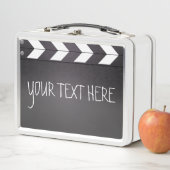 Aangepaste Jouw tekst voor filmregisseur Clapboard (In situ)