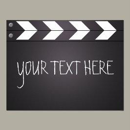 Aangepaste Jouw tekst voor filmregisseur Clapboard Poster