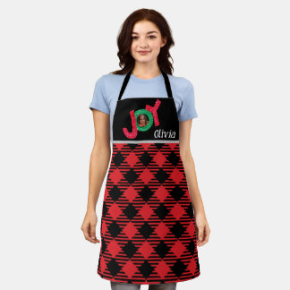 Aangepaste Joy Chef Persoonlijke kerstfoto Schort