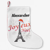 Aangepaste Joyeux Noel Kleine Kerstsok (Voorkant)