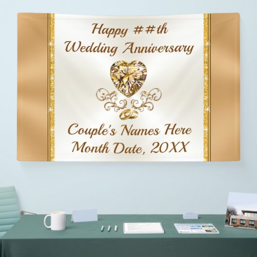 Aangepaste Jubileum banners, elk jaar Spandoek (Beurs)