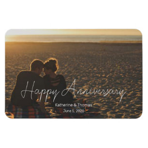Aangepaste Jubileum Foto Gepersonaliseerde tekst m Magneet