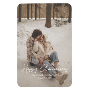 Aangepaste Jubileum Foto Gepersonaliseerde tekst m Magneet