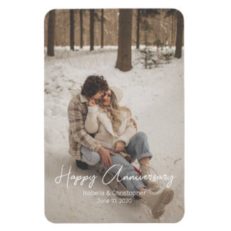 Aangepaste Jubileum Foto Gepersonaliseerde tekst m Magneet