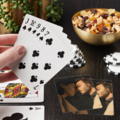 Aangepaste Jubileum paar foto aandenken Pokerkaarten (Insitu)