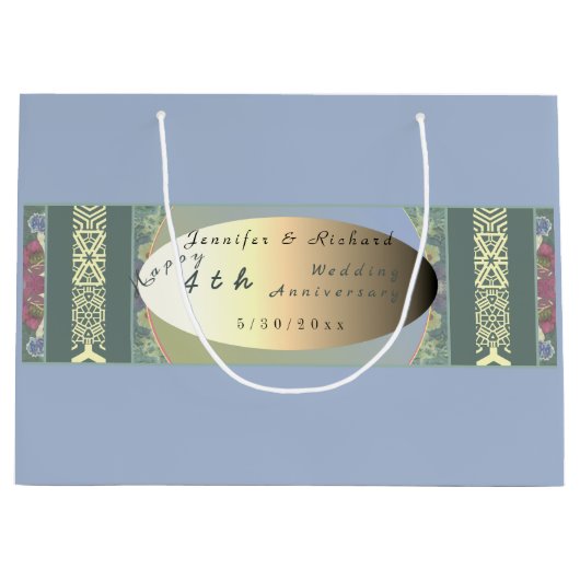 Aangepaste Jubileum voor weduwschap met wilde bloe Groot Cadeauzakje (Voorkant)