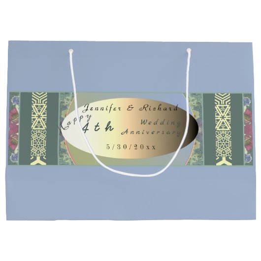 Aangepaste Jubileum voor weduwschap met wilde bloe Groot Cadeauzakje (Achterkant)