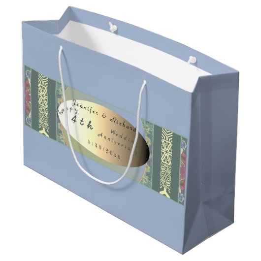 Aangepaste Jubileum voor weduwschap met wilde bloe Groot Cadeauzakje (Achterkant Gekanteld)