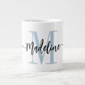 Aangepaste Jumbo voor modern script monogram Extra Grote Beker (Voorkant)
