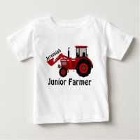Aangepaste "Junior Farmer" en rode tractor