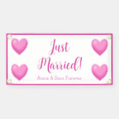 Aangepaste 'Just Married' Banner (Horizontaal)