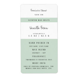 Aangepaste kaarswas smeltlabels etiket