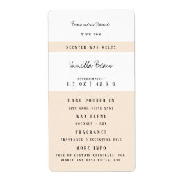 Aangepaste kaarswas smeltlabels etiket