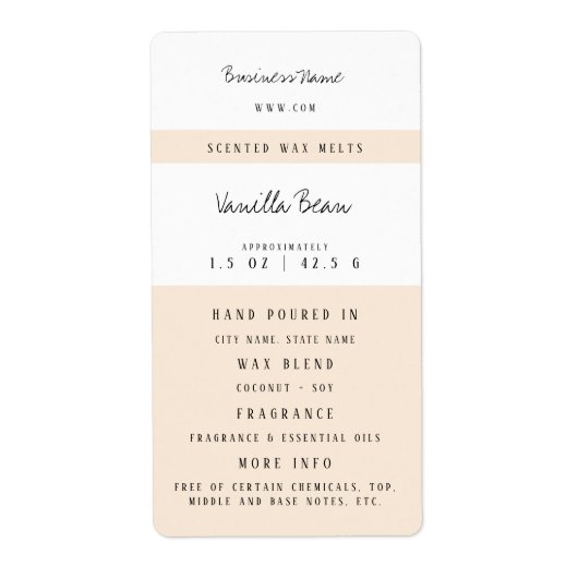 Aangepaste kaarswas smeltlabels etiket (Voorkant)