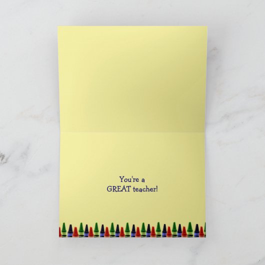 Aangepaste kaart - Crayons (Binnen)