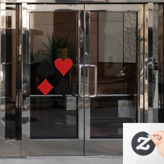 Aangepaste Kaart Raamsticker (Kantoordeur)