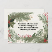 Aangepaste Kaart Sjabloon  kerst Kaart (Voorkant / Achterkant)