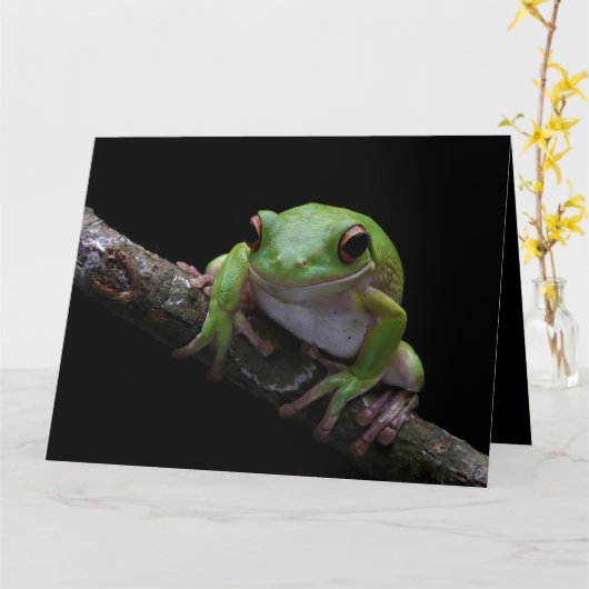 Aangepaste Kaart tekstkikker (Gele Bloem)