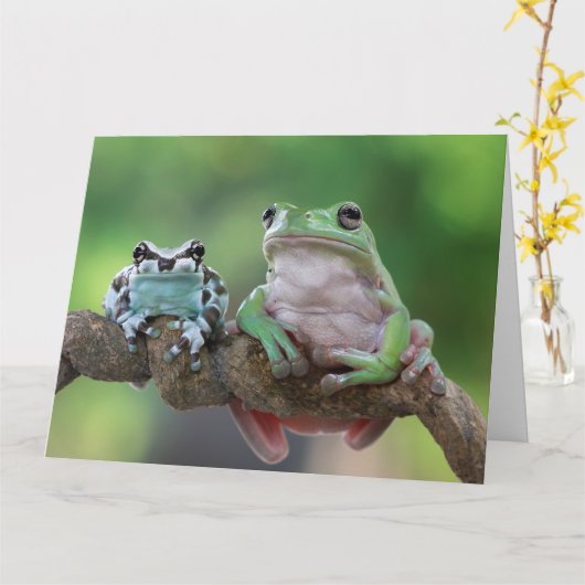 Aangepaste Kaart tekstkikker (Gele Bloem)