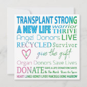 Aangepaste Kaart transplantatie orgaandonatie (Voorkant)