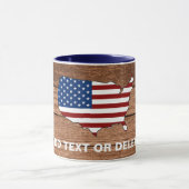 Aangepaste kaart van Amerika Houten Kunst Mok (Midden)