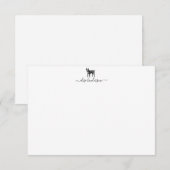 Aangepaste  kaart van Boston Dog Terrier Note Card Notitiekaartje (Voorkant / Achterkant)