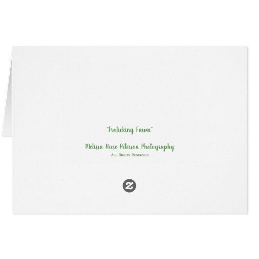 Aangepaste Kaart van de geboorte van gevelde diere (Achterkant Horizontaal)