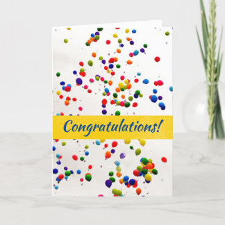 Aangepaste Kaart van felicitaties met ballonnen