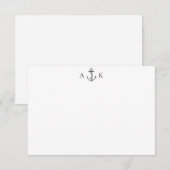 Aangepaste Kaart van het Anker Zee Notitiekaartje (Voorkant / Achterkant)