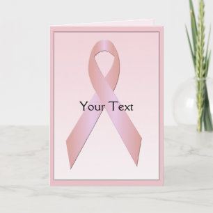 Aangepaste kaart voor borstkanker roze lint