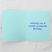 Aangepaste Kaart voor Bright Blue Turtle guy (Binnen)