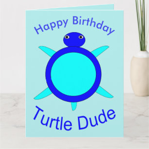 Aangepaste Kaart voor Bright Blue Turtle guy