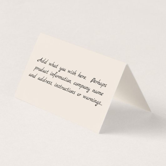 Aangepaste Kaart voor Floral Display Package Head (Achterkant)