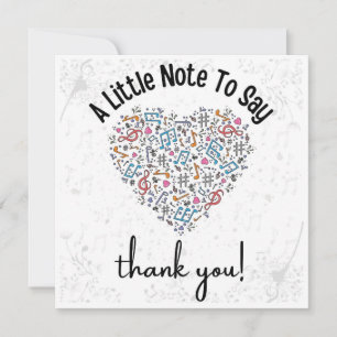 Aangepaste Kaart voor muziekdocenten, bedankt