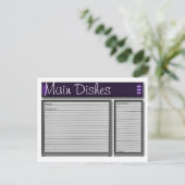 Aangepaste kaart voor Paarse accenten (Staand voorkant)