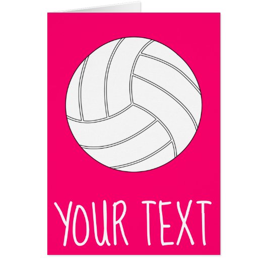 Aangepaste Kaart voor tekst en kleurenvolleybalspe (Voorkant)