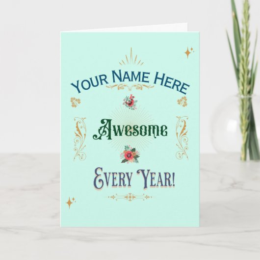 Aangepaste Kaart voor thuiskomst - Geweldige (Voorkant)