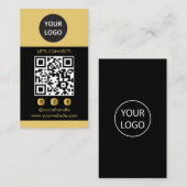 Aangepaste Kaarten Modern, Social Media QR Visitekaartje (Voorkant / Achterkant)