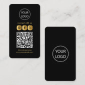 Aangepaste Kaarten, Social Media QR Code Black Bus Visitekaartje (Voorkant / Achterkant)