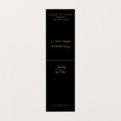 Aangepaste Kaarten voor 'Gold' Vloure Black Earrin (Buitenkant ongevouwen)