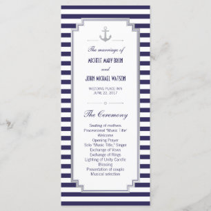 Aangepaste Kaarten voor Nautical Wedding Silver-pr