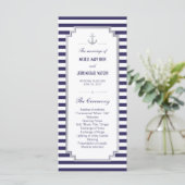 Aangepaste Kaarten voor Nautical Wedding Silver-pr (Staand voorkant)