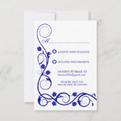 Aangepaste Kaarten voor Royal Blue Swirl RSVP/Repl (Achterkant)
