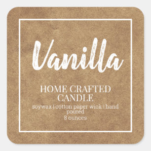 Aangepaste kaartenlabel Kraft Background Sticker