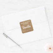 Aangepaste kaartenlabel Kraft Background Sticker (Envelop)