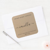 Aangepaste kaartenlabel Kraft Background Sticker (Envelop)