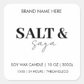 Aangepaste kaartenlabel ticker vierkante sticker (Voorkant)